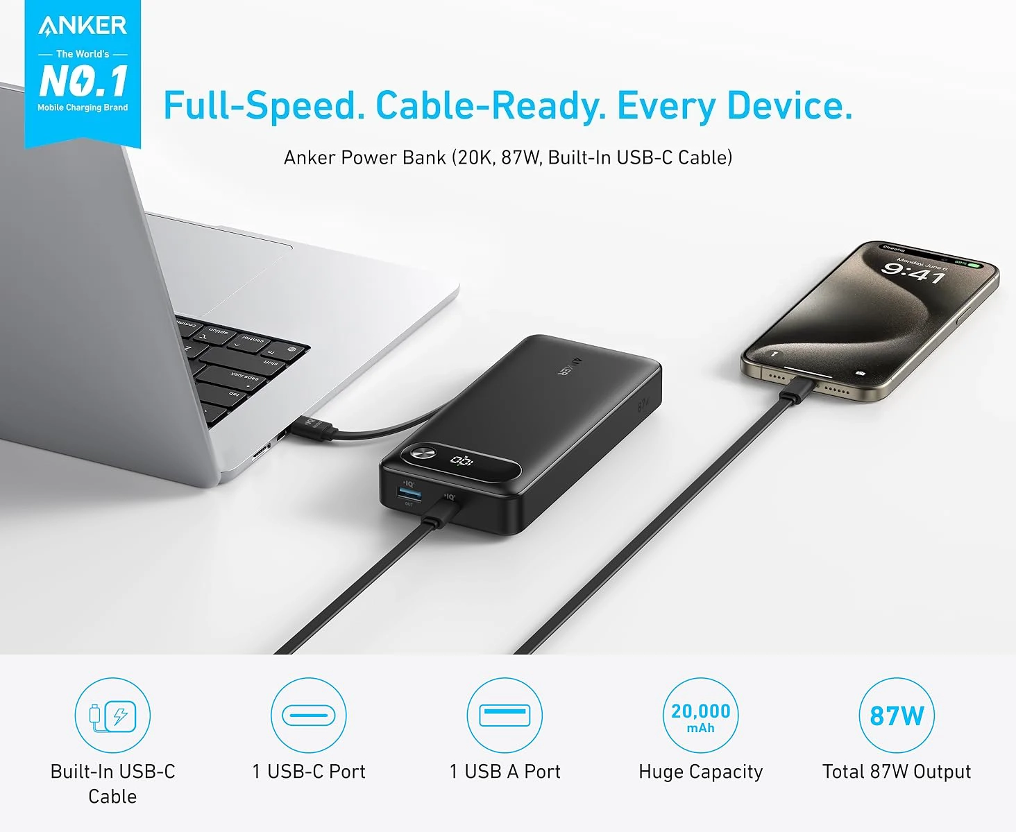 Anker Power Bank 20000mAh 87W A1383