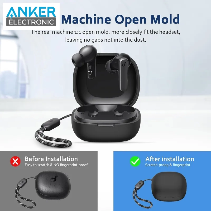 محافظ سیلیکونی هدفون انکر Anker P25i Headphone Silicone Case A3949 + بند پارچه ای - Image 6