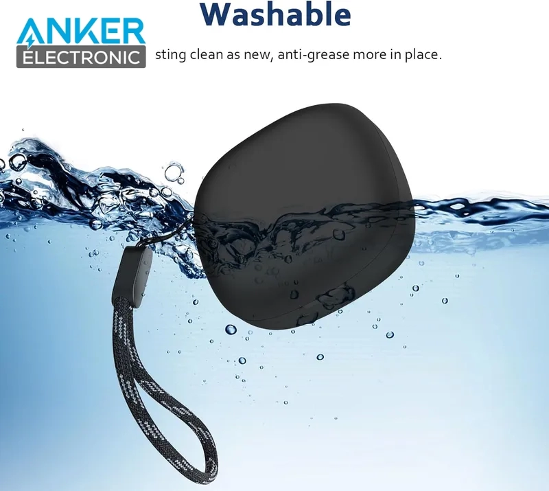 محافظ سیلیکونی هدفون انکر Anker P25i Headphone Silicone Case A3949 + بند پارچه ای - Image 4