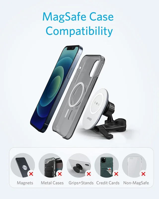 پایه نگهدارنده و شارژر وایرلس موبایل انکر Anker PowerWave Magnetic Car Charging Mount A2931 - Image 5