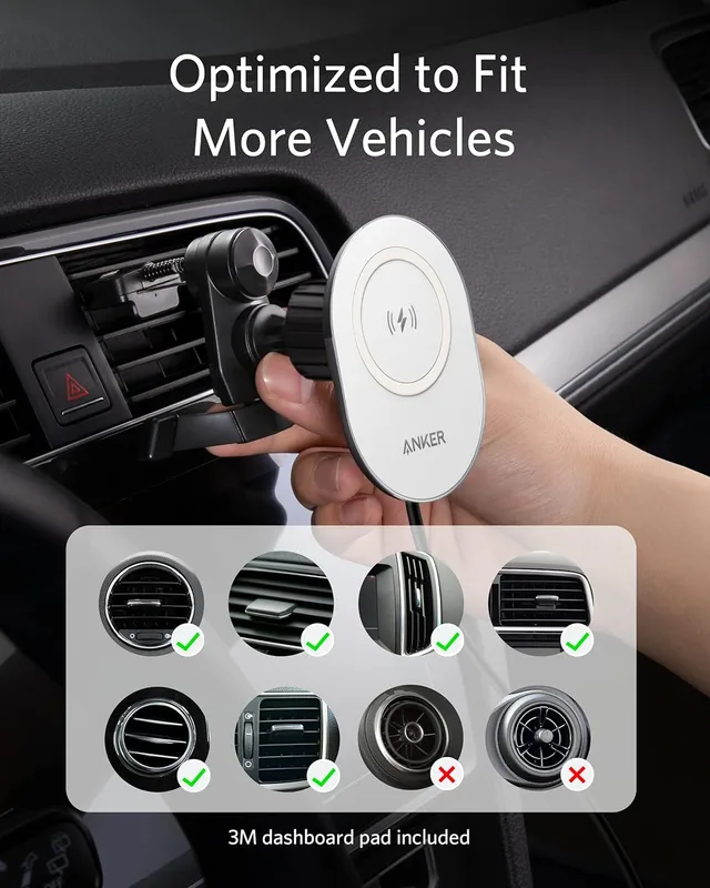 پایه نگهدارنده و شارژر وایرلس موبایل انکر Anker PowerWave Magnetic Car Charging Mount A2931 - Image 6