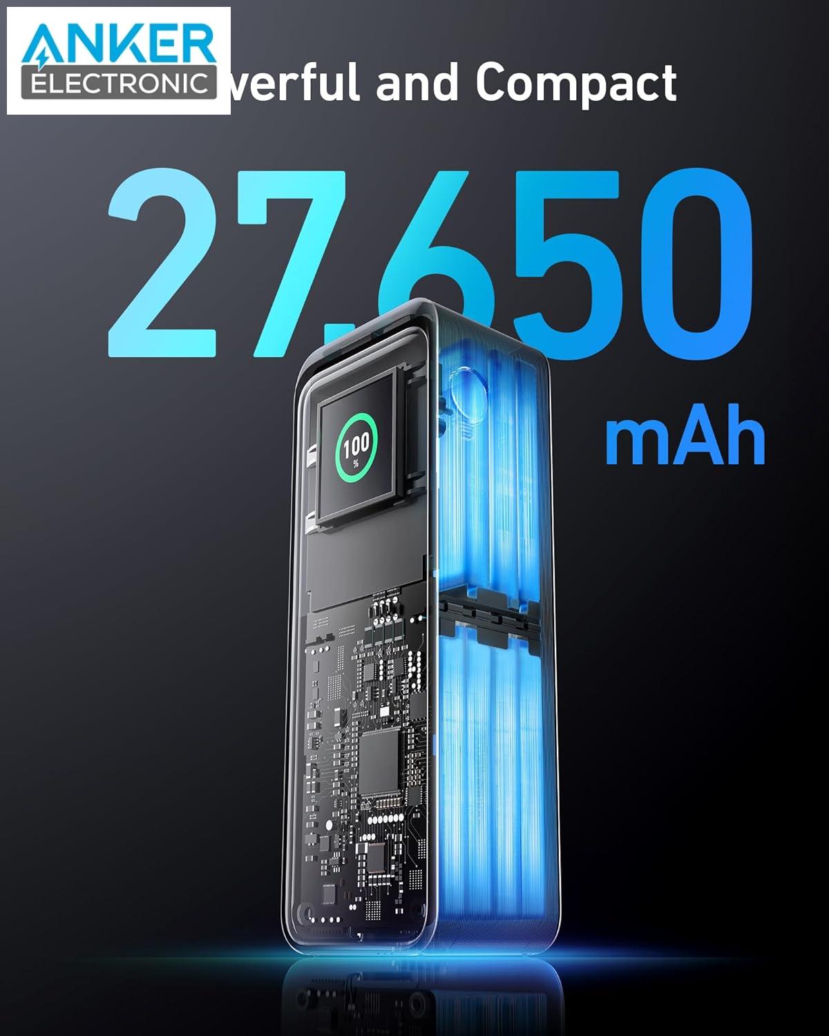 پاوربانک 250 وات + پایه شارژر 100 وات کمبو انکر Anker Prime 27650mAh Power Bank 250W With 100W Charging Base B1340 - Image 6