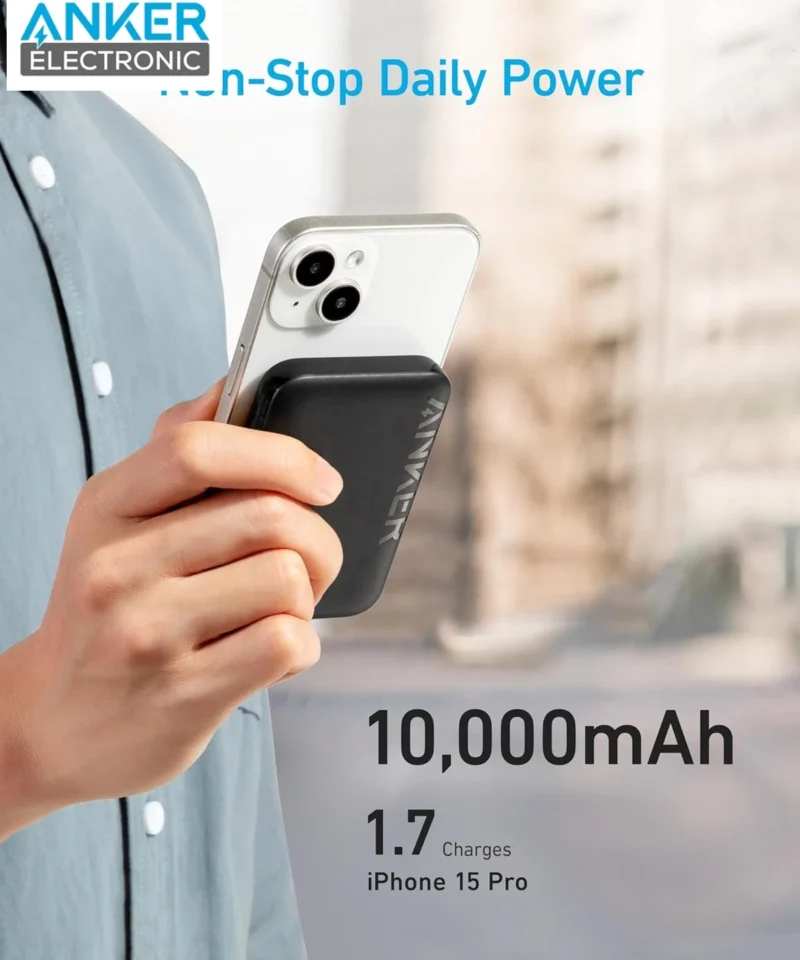 Alternative view of پاوربانک 10 هزار میلی آمپر انکر Anker 334 MagGo Battery 10000mAh A1642