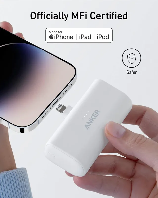 پاوربانک 5000 میلی آمپر انکر Anker Nano 5000mAh Power Bank A1645 با سوکت لایتنینگ - Image 4