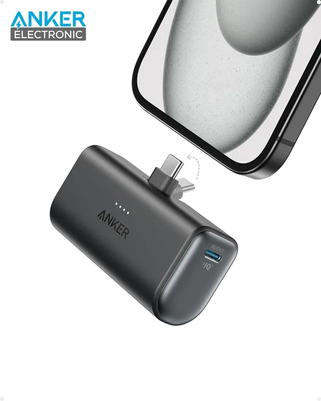 پاوربانک 5000 میلی آمپر انکر Anker Nano 5000mAh Power Bank A1653 با سوکت تایپ سی