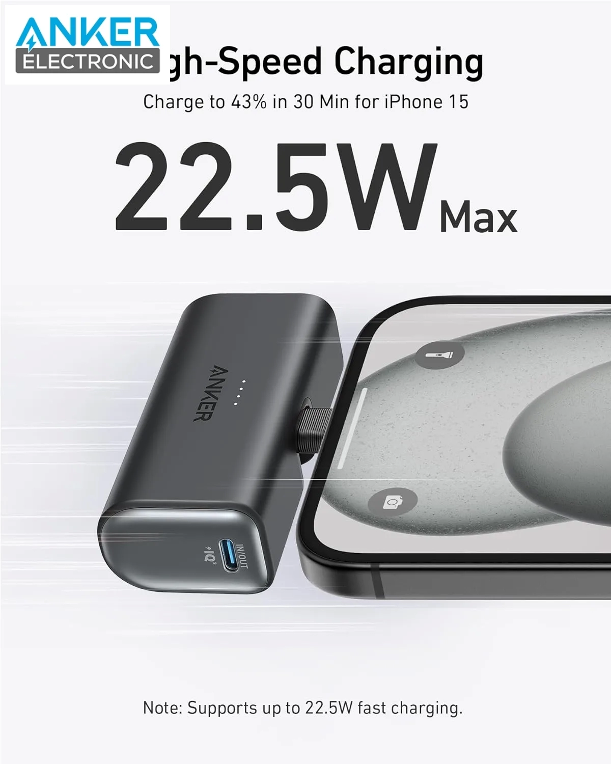 پاوربانک 5000 میلی آمپر انکر Anker Nano 5000mAh Power Bank A1653 با سوکت تایپ سی - Image 2