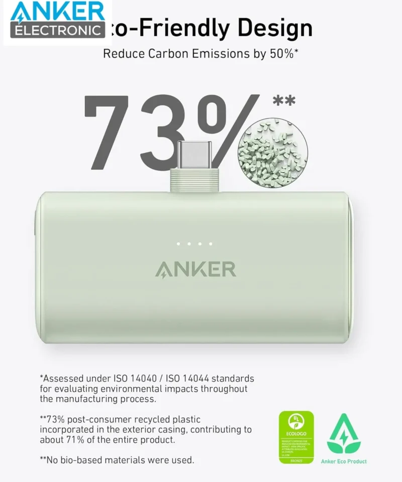 پاوربانک 5000 میلی آمپر انکر Anker Nano 5000mAh Power Bank A1653 با سوکت تایپ سی - Image 6