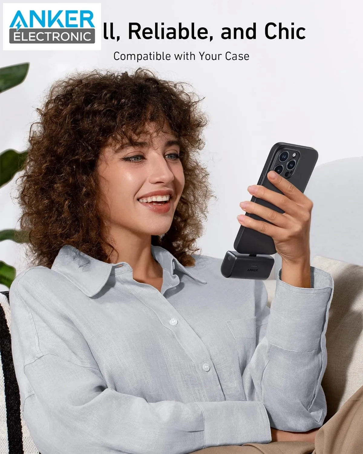 پاوربانک 5000 میلی آمپر انکر Anker Nano 5000mAh Power Bank A1653 با سوکت تایپ سی - Image 4