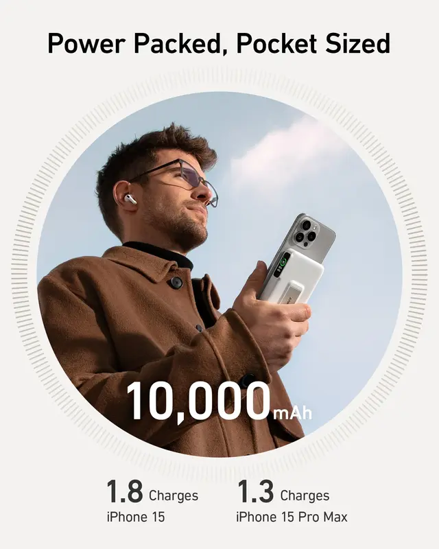 پاوربانک مگ سیف 10000 میلی آمپر انکر Anker MagGo Power Bank 10K A1654 - Image 12