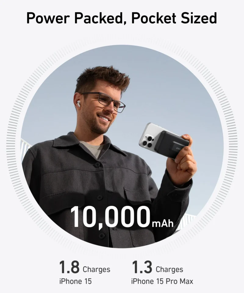 پاوربانک مگ سیف 10000 میلی آمپر انکر Anker MagGo Power Bank 10K A1654 - Image 6
