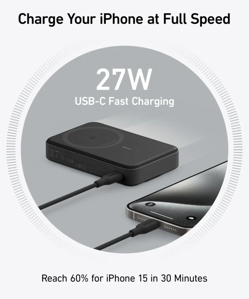 پاوربانک مگ سیف 10000 میلی آمپر انکر Anker MagGo Power Bank 10K A1654 - Image 7
