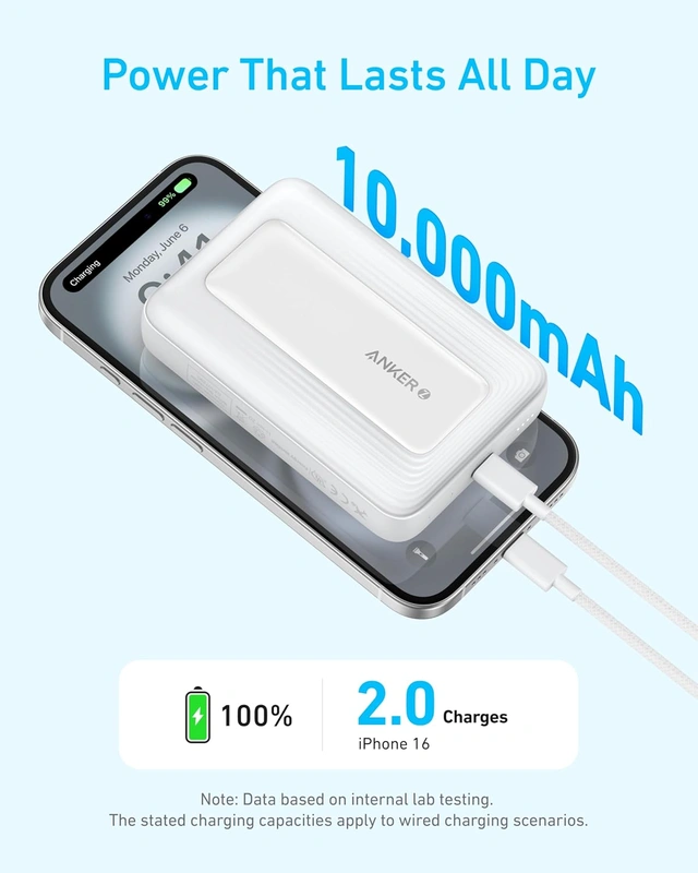 پاوربانک 10000 میلی آمپر انکر Anker Zolo Magnetic Power Bank 10000mAh A1684 - Image 5
