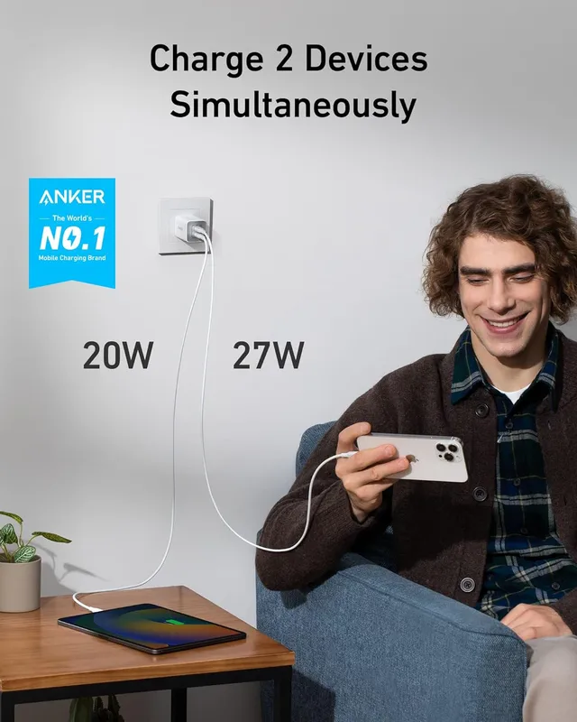 Alternative view of شارژر دیواری 47 وات انکر Anker Nano 3 47W GaN Compact Charger UK A2039 پلاگ سه پین