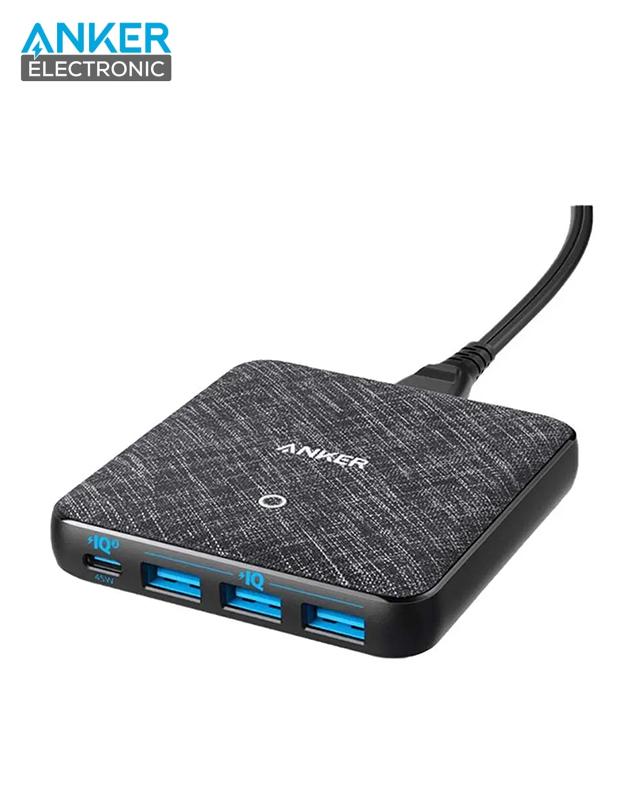 هاب شارژر 4 پورت انکر مدل Anker Powerport Atom III A2045 بدنه پارچه ای