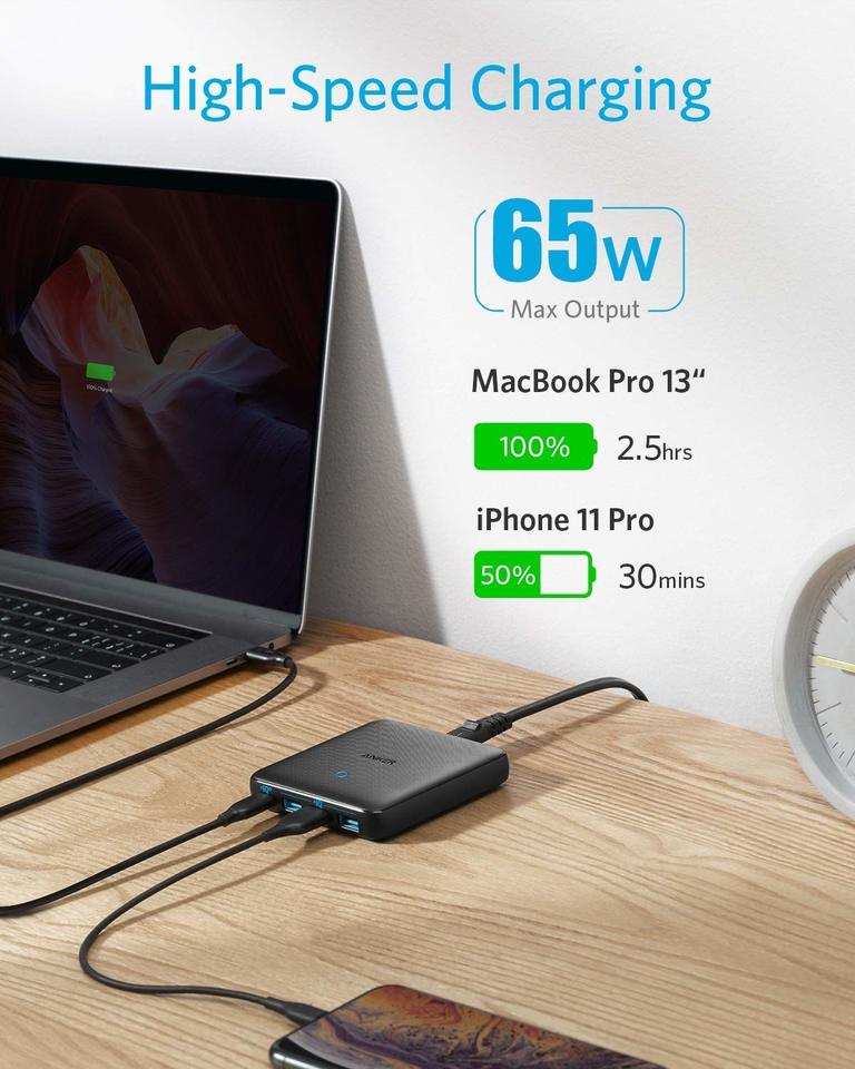 هاب شارژر 4 پورت انکر مدل Anker Powerport Atom III A2045 بدنه پارچه ای - Image 5