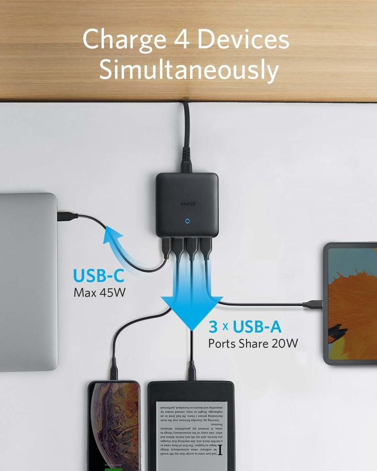 هاب شارژر 4 پورت انکر مدل Anker Powerport Atom III A2045 بدنه پارچه ای - Image 6