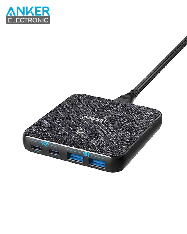 شارژر رومیزی 63 وات انکر Anker PowerPort Atom III Slim 63W A2046K11 بدنه پارچه ای