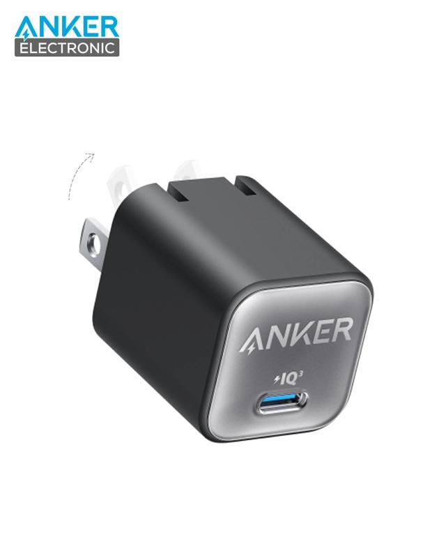شارژر دیواری 30 وات انکر Anker 511 Charger Nano 3 30W A2147 US پلاگ دوپین تاشو