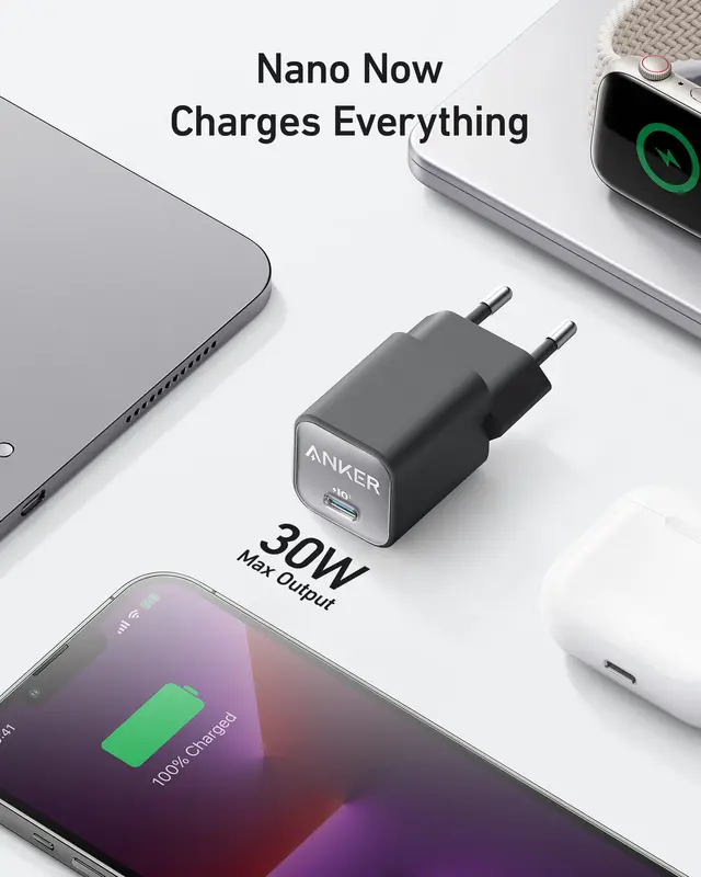 Alternative view of شارژر دیواری 30 وات انکر Anker 511 Charger Nano 3 30W A2147 US پلاگ دوپین تاشو