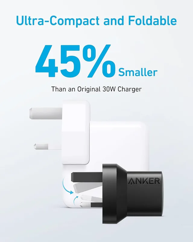 Alternative view of شارژر دیواری 33 وات انکر Anker 323 Charger 33W B2331K21 UK + مبدل پریز هدیه