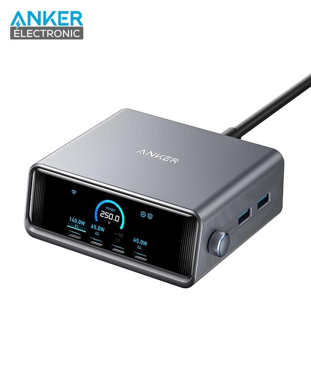 شارژر رومیزی 250 وات انکر Anker Prime Charger 250W GanPrime A2345