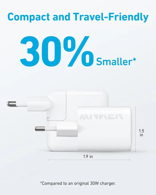 Alternative view of شارژر دیواری 30 وات انکر Anker 312 Charger 30W A2640 EU دوپین ایران
