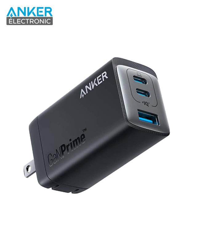 شارژر دیواری 65 وات انکر Anker 735 Charger GaNPrime 65W A2668 US + مبدل پریز هدیه