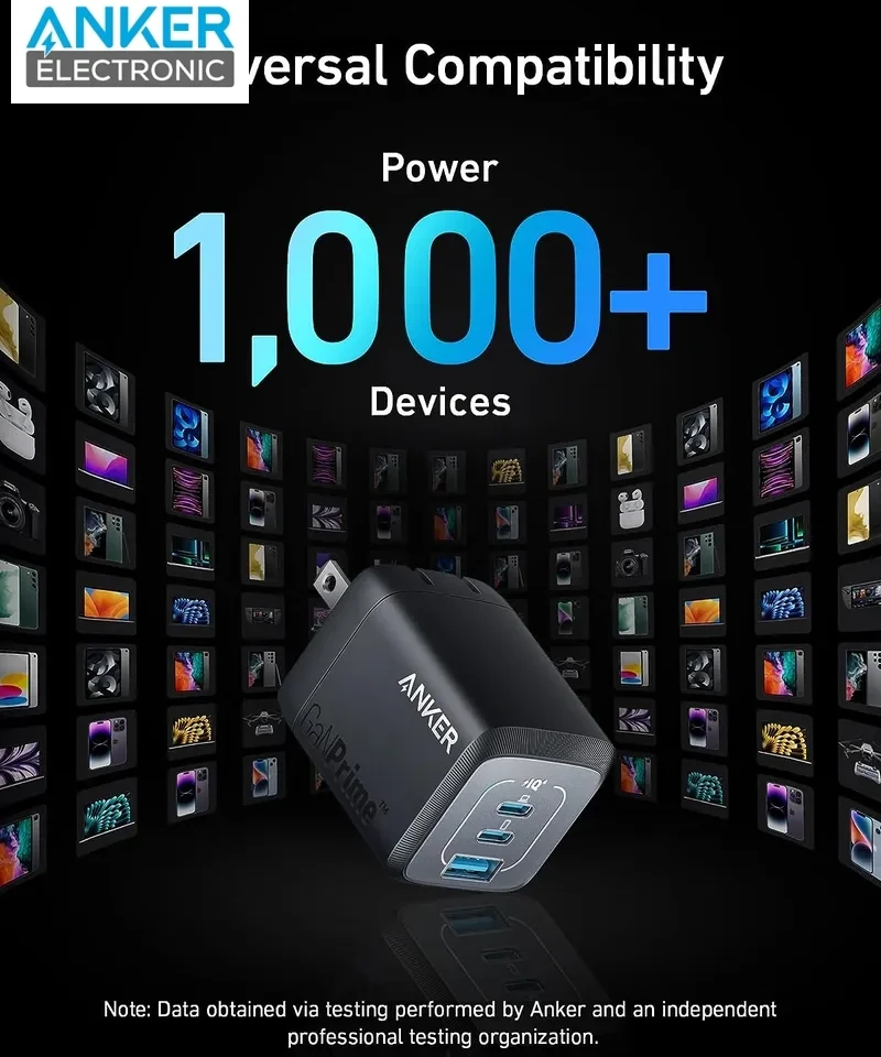شارژر دیواری 67 وات انکر Anker Prime 67W GaN Wall Charger A2669 دوپین تاشو - Image 3