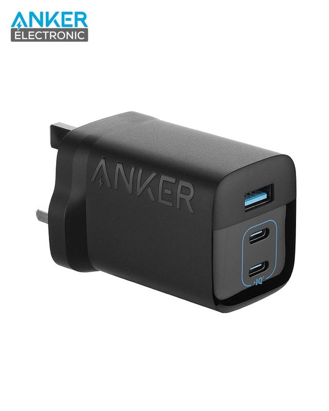 شارژر دیواری 67 وات انکر Anker Powerport 336 67W USB C Gan Charger A2674K11 UK + مبدل پریز هدیه