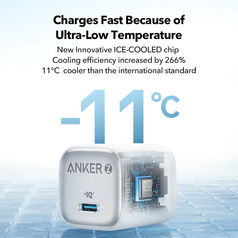 Alternative view of شارژر دیواری 30 وات انکر Anker Zolo GaN Compact Charger 30W A2698 US دوپین تاشو