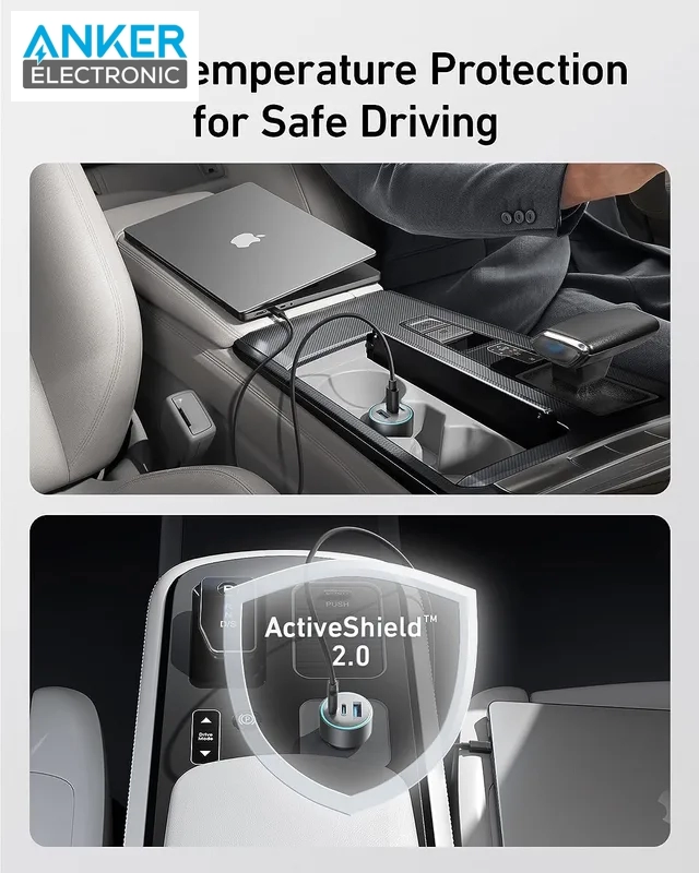 Alternative view of شارژر فندکی 67 وات انکر Anker 535 USB-C Car Charger 67W A2731