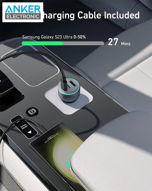 شارژر فندکی 67 وات انکر Anker 535 USB-C Car Charger 67W A2731 - Image 5