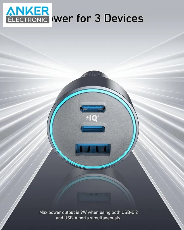 شارژر فندکی 67 وات انکر Anker 535 USB-C Car Charger 67W A2731 - Image 4