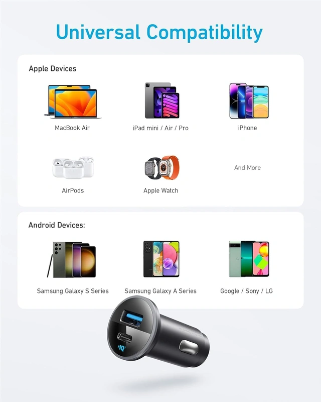Alternative view of شارژر فندکی 52.5 وات انکر Anker 323 Car Charger 52.5W A2735