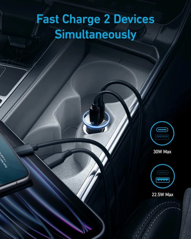شارژر فندکی 52.5 وات انکر Anker 323 Car Charger 52.5W A2735 - Image 6