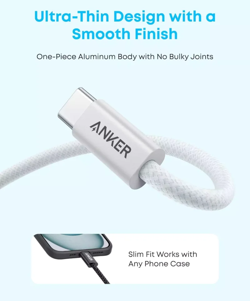 کابل 1.8 متر USB A به USB C انکر Anker USB-A to USB-C 1.8m Cable A8052 - Image 3
