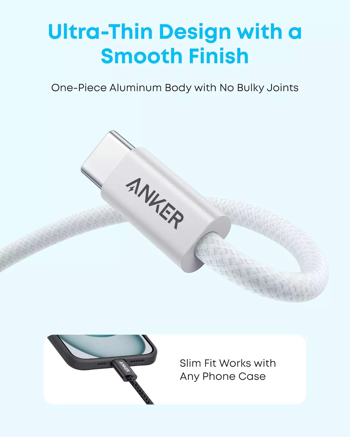 کابل 1.8 متر USB A به USB C انکر Anker USB-A to USB-C 1.8m Cable A8052 - Image 3