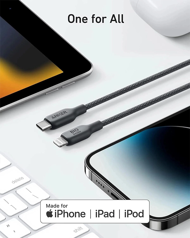 کابل USB C به لایتنینگ 90cm انکر Anker 542 USB-C to Lightning Cable A80B5 - Image 3