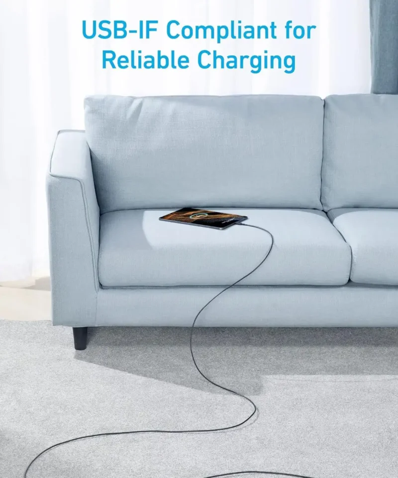 کابل USB C به USB C انکر Anker 310 USB C to USB C 0.9m Cable A81E1 - Image 5