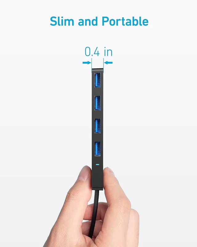 Alternative view of هاب دیتا 4 پورت USB 3.0 انکر Anker 4-Port Ultra Slim USB 3.0 Data Hub A8309