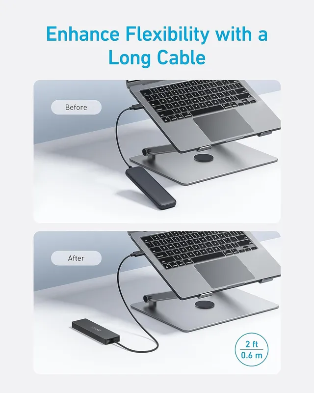 هاب دیتا 4 پورت USB 3.0 انکر Anker 4-Port Ultra Slim USB 3.0 Data Hub A8309 - Image 6