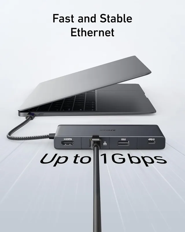 هاب دیتا 9 پورت انکر Anker 552 USB-C Hub 9-in-1 A8373 - Image 3