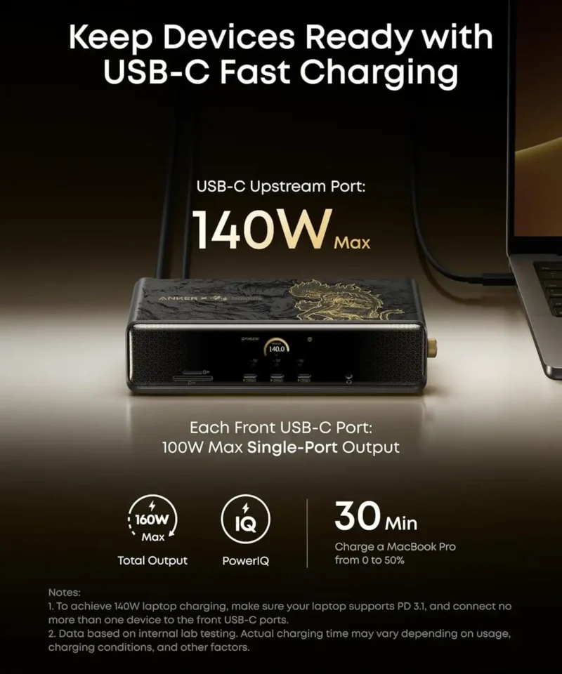 داک استیشن ۱۴ پورت انکر Anker Prime Docking Station 14 in 1 A83B3 ووکونگ ادیشن - Image 6