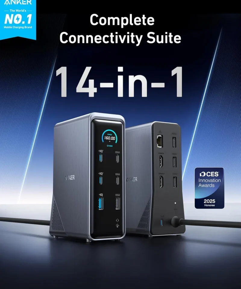 هاب دیتا 14 پورت انکر Anker Prime Charging Docking Station 14 in 1 A83B6 - Image 6