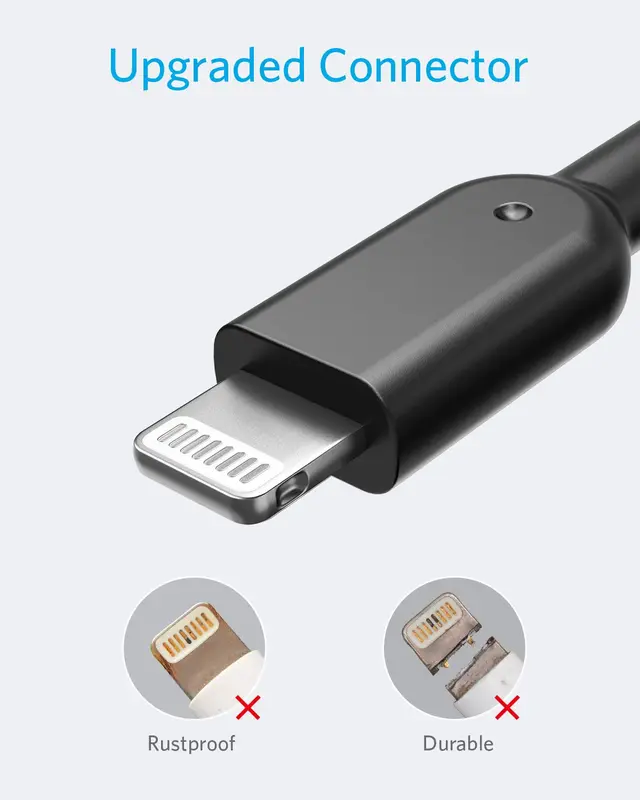 Alternative view of کابل 180 سانتی متر USB-A به Lightning انکر Anker Powerline II USB-A to Lightning 180cm Cable A8433