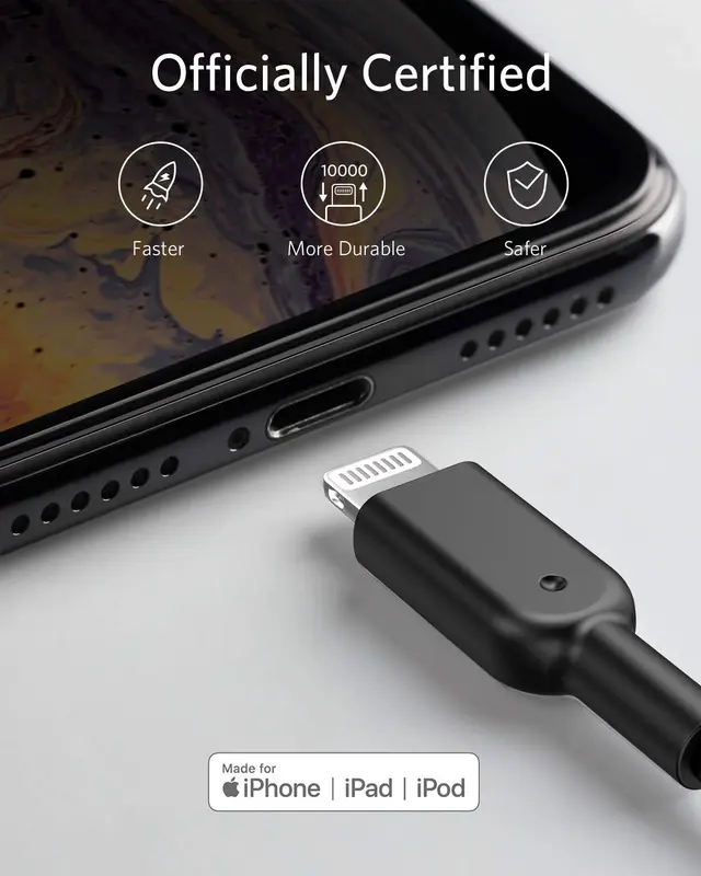 کابل 180 سانتی متر USB-A به Lightning انکر Anker Powerline II USB-A to Lightning 180cm Cable A8433 - Image 3