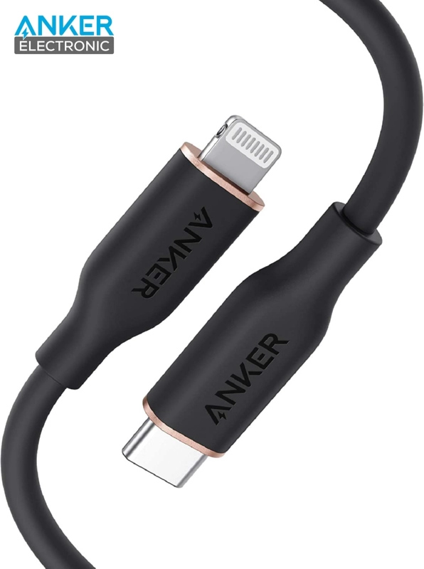 کابل USB C به لایتنینگ انکر Anker PowerLine III Flow USB-C to Ligtning 90cm A8662