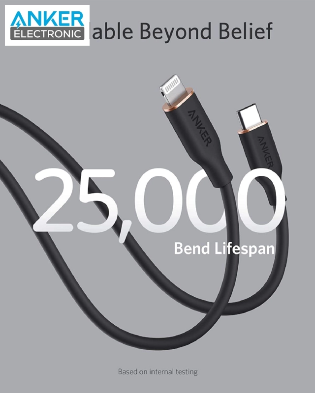 کابل USB C به لایتنینگ انکر Anker PowerLine III Flow USB-C to Ligtning 90cm A8662 - Image 4