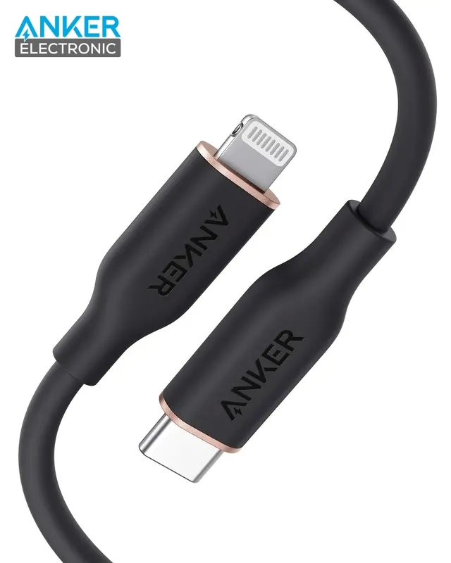 کابل USB C به لایتنینگ انکر Anker PowerLine III Flow 641 USB-C to Ligtning 180cm A8663