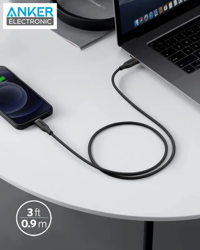 Alternative view of کابل USB C به لایتنینگ انکر Anker PowerLine III Flow 641 USB-C to Ligtning 180cm A8663